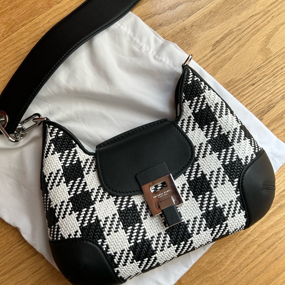 Black and White Houndstooth Women's Bag